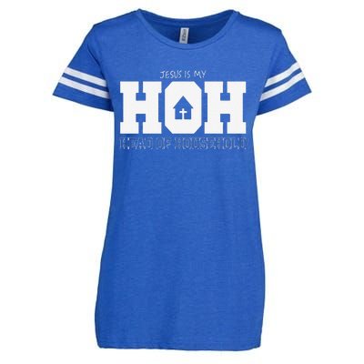 Jesus Is My Hoh Head Of Household Enza Ladies Jersey Football T-Shirt