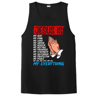 Jesus Is My God My King My Lord My Savior Christian Jesus Great Gift PosiCharge Competitor Tank