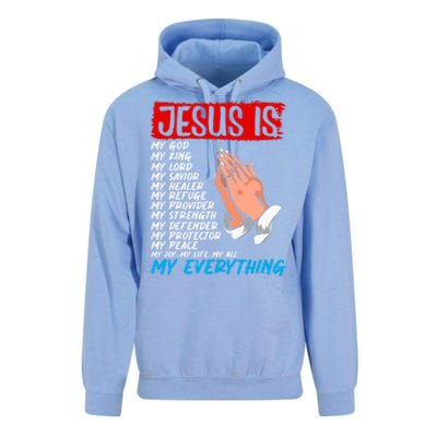 Jesus Is My God My King My Lord My Savior Christian Jesus Great Gift Unisex Surf Hoodie