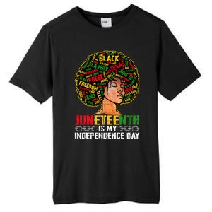 Juneteenth Is My Independence Day Black Melanin Tall Fusion ChromaSoft Performance T-Shirt