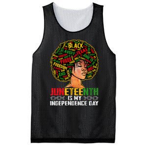 Juneteenth Is My Independence Day Black Melanin Mesh Reversible Basketball Jersey Tank