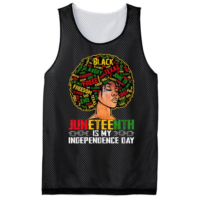 Juneteenth Is My Independence Day Black Melanin Mesh Reversible Basketball Jersey Tank