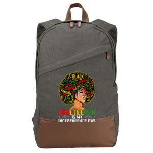 Juneteenth Is My Independence Day Black Melanin Cotton Canvas Backpack