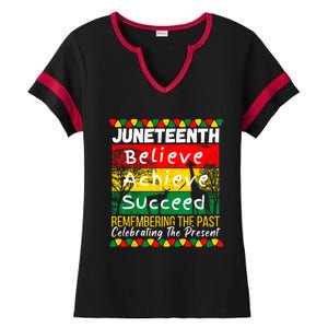 Juneteenth Is My Independence Day Black Pride Melanin Ladies Halftime Notch Neck Tee