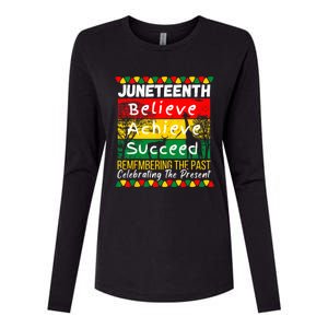 Juneteenth Is My Independence Day Black Pride Melanin Womens Cotton Relaxed Long Sleeve T-Shirt