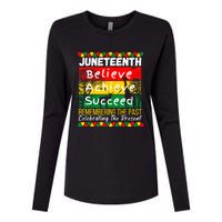 Juneteenth Is My Independence Day Black Pride Melanin Womens Cotton Relaxed Long Sleeve T-Shirt