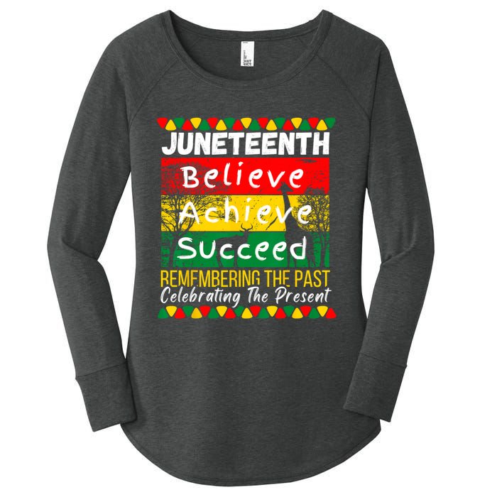 Juneteenth Is My Independence Day Black Pride Melanin Women's Perfect Tri Tunic Long Sleeve Shirt