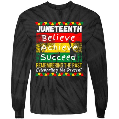 Juneteenth Is My Independence Day Black Pride Melanin Tie-Dye Long Sleeve Shirt