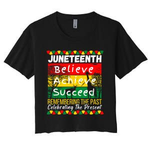 Juneteenth Is My Independence Day Black Pride Melanin Women's Crop Top Tee