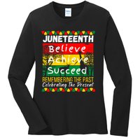 Juneteenth Is My Independence Day Black Pride Melanin Ladies Long Sleeve Shirt