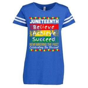 Juneteenth Is My Independence Day Black Pride Melanin Enza Ladies Jersey Football T-Shirt