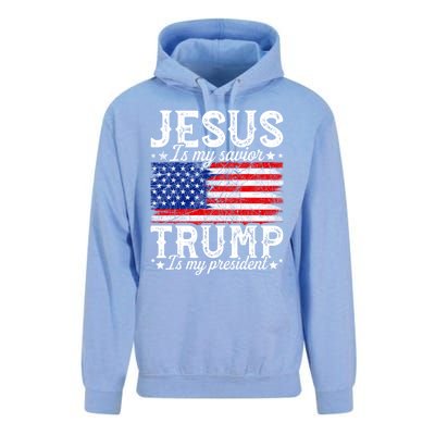 Jesus Is My Savior Trump Is My President American Us Flag Meaningful Gift Unisex Surf Hoodie