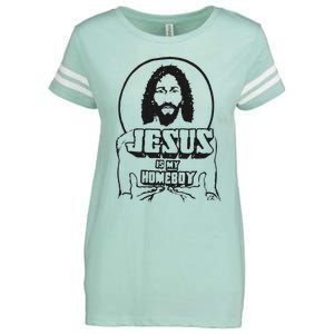 Jesus Is My Homeboy Enza Ladies Jersey Football T-Shirt