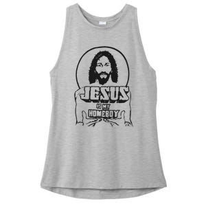 Jesus Is My Homeboy Ladies PosiCharge Tri-Blend Wicking Tank