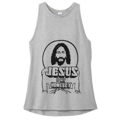 Jesus Is My Homeboy Ladies PosiCharge Tri-Blend Wicking Tank