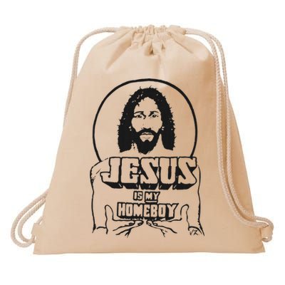 Jesus Is My Homeboy Drawstring Bag