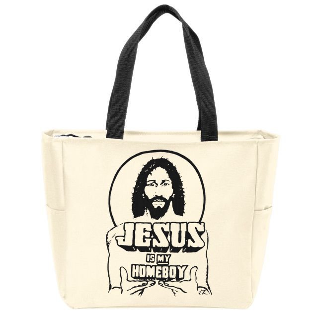 Jesus Is My Homeboy Zip Tote Bag