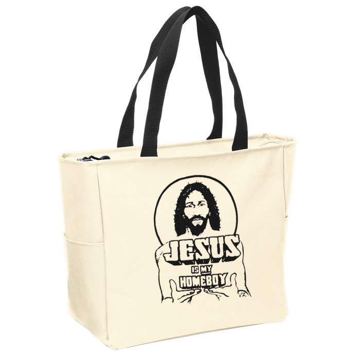 Jesus Is My Homeboy Zip Tote Bag