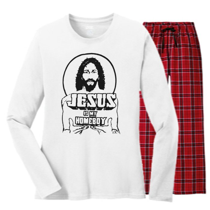 Jesus Is My Homeboy Women's Long Sleeve Flannel Pajama Set 