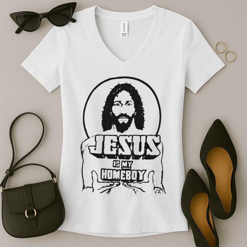 Jesus Is My Homeboy Women's V-Neck T-Shirt