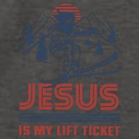 Jesus Is My Lift Ticket Retro Skiing Funny God Vector Backpack