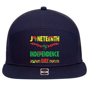 Juneteenth is my independence day tee for wo and  7 Panel Mesh Trucker Snapback Hat