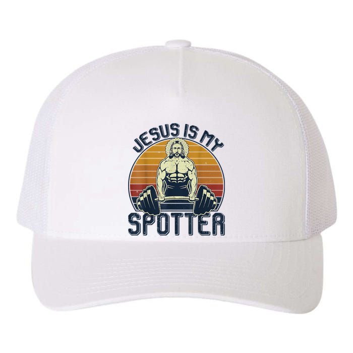 Jesus Is My Spotter Retro Vintage Jesus Gift Yupoong Adult 5-Panel Trucker Hat