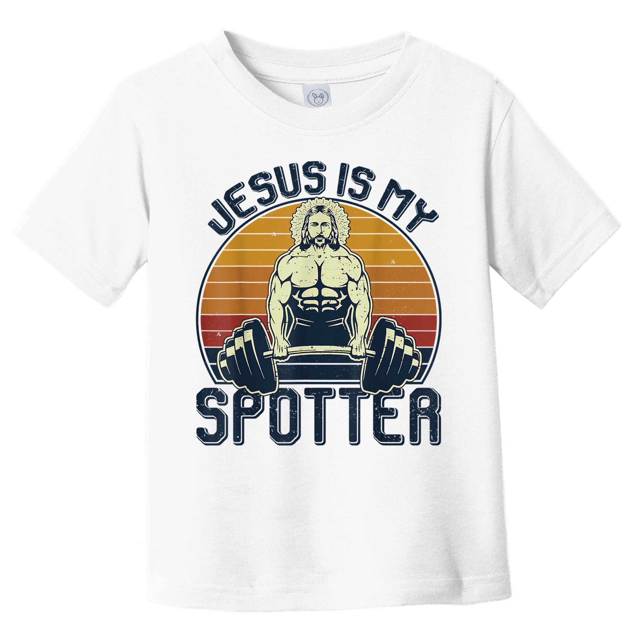 Jesus Is My Spotter Retro Vintage Jesus Gift Toddler T-Shirt