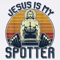 Jesus Is My Spotter Retro Vintage Jesus Gift Toddler T-Shirt