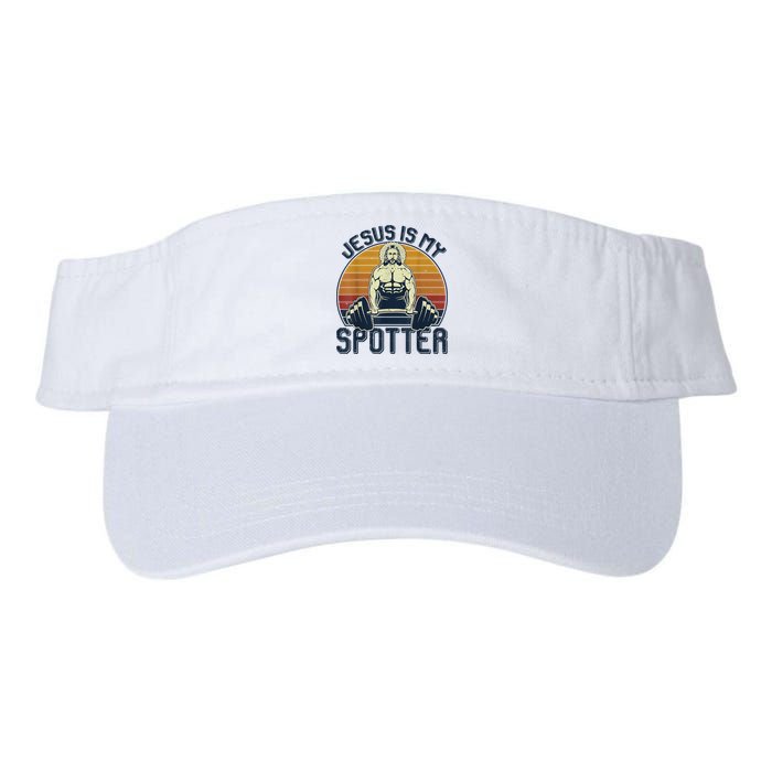 Jesus Is My Spotter Retro Vintage Jesus Gift Valucap Bio-Washed Visor