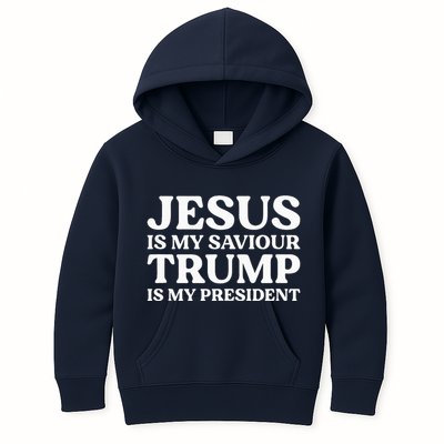 Jesus Is My Saviour Trump Is My President Election Slogan Kids Hoodie