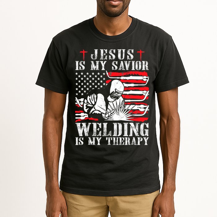 Jesus Is My Savior Welding Christian Weld American Flag Tall T-Shirt