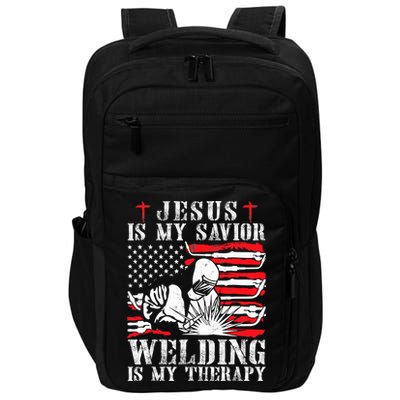 Jesus Is My Savior Welding Christian Weld American Flag Impact Tech Backpack
