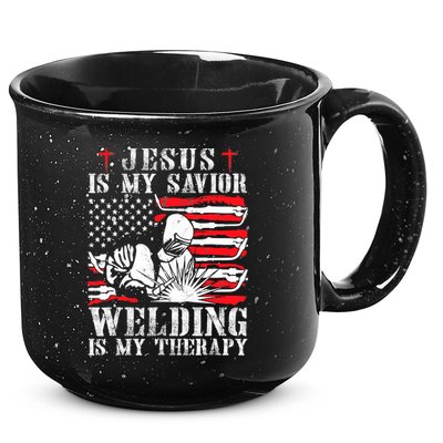 Jesus Is My Savior Welding Christian Weld American Flag 15oz Campfire Ceramic Mug
