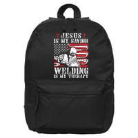 Jesus Is My Savior Welding Christian Weld American Flag 16 in Basic Backpack
