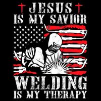 Jesus Is My Savior Welding Christian Weld American Flag 16 in Basic Backpack