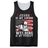 Jesus Is My Savior Welding Christian Weld American Flag Mesh Reversible Basketball Jersey Tank
