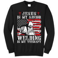 Jesus Is My Savior Welding Christian Weld American Flag Tall Sweatshirt