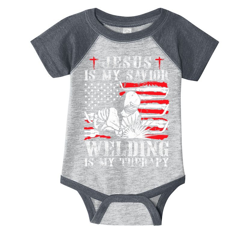 Jesus Is My Savior Welding Christian Weld American Flag Infant Baby Jersey Bodysuit