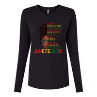 Juneteenth Is My Independence Day Black  Black Pride Womens Cotton Relaxed Long Sleeve T-Shirt