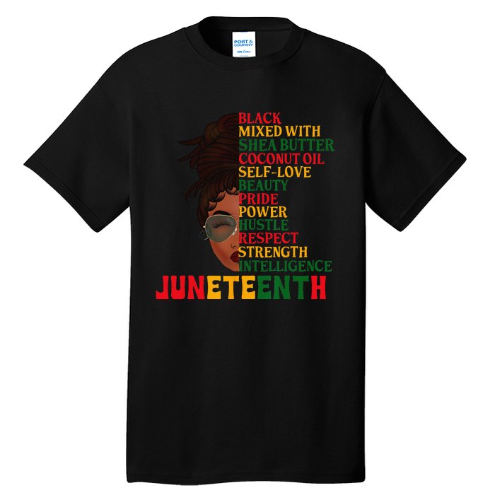 Juneteenth Is My Independence Day Black  Black Pride Tall T-Shirt