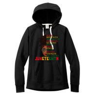 Juneteenth Is My Independence Day Black  Black Pride Women's Fleece Hoodie