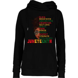 Juneteenth Is My Independence Day Black  Black Pride Womens Funnel Neck Pullover Hood