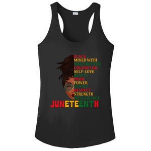 Juneteenth Is My Independence Day Black  Black Pride Ladies PosiCharge Competitor Racerback Tank