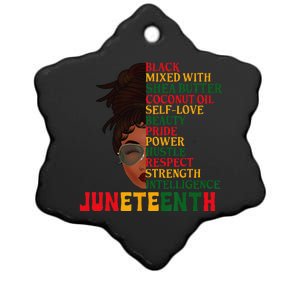 Juneteenth Is My Independence Day Black  Black Pride Ceramic Star Ornament