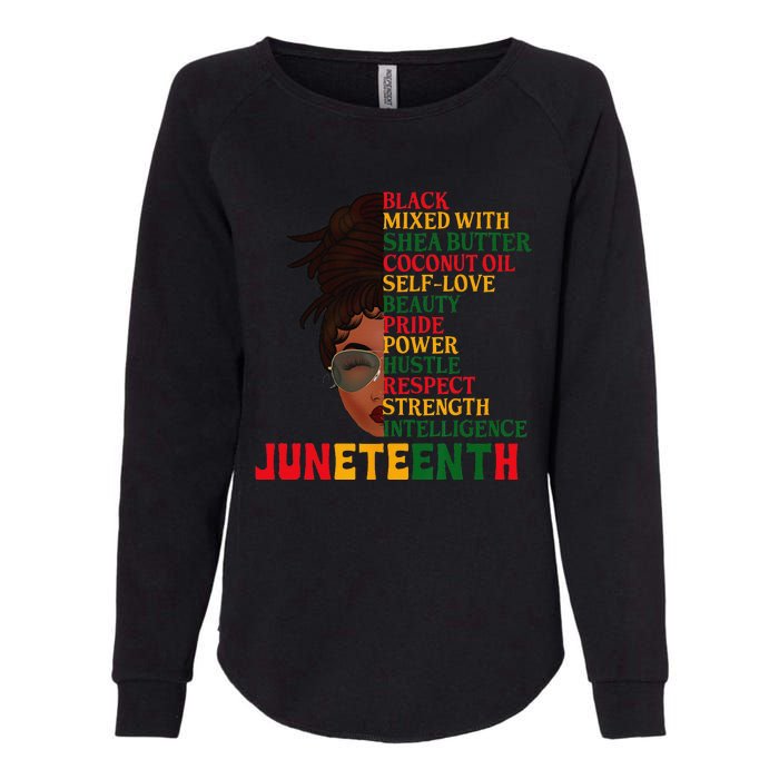 Juneteenth Is My Independence Day Black  Black Pride Womens California Wash Sweatshirt