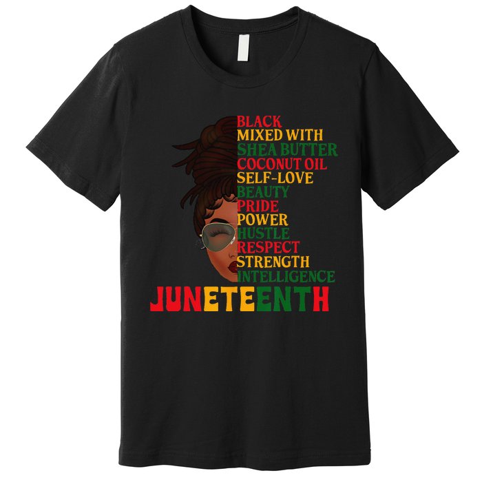 Juneteenth Is My Independence Day Black  Black Pride Premium T-Shirt