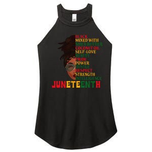 Juneteenth Is My Independence Day Black  Black Pride Women's Perfect Tri Rocker Tank