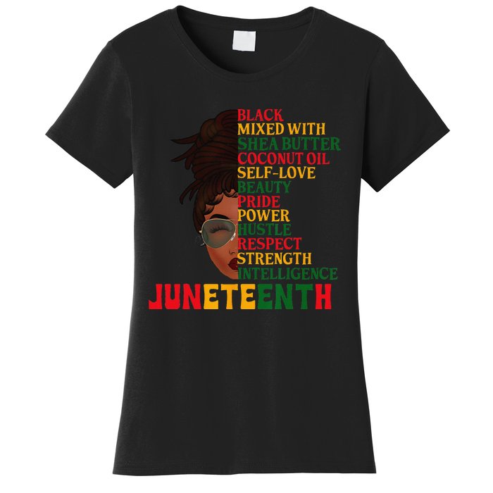 Juneteenth Is My Independence Day Black  Black Pride Women's T-Shirt