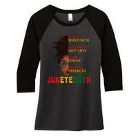 Juneteenth Is My Independence Day Black  Black Pride Women's Tri-Blend 3/4-Sleeve Raglan Shirt